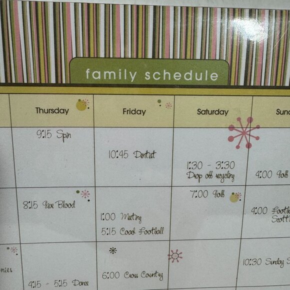 New Menu Maker & Family Schedule Planner Pad Set Undated - Picture 5 of 7